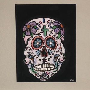 Sugar Skull Canvas Painting